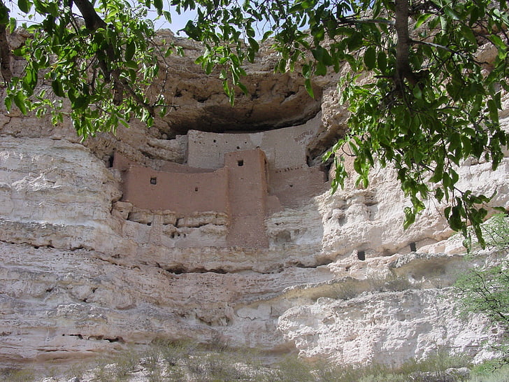 montezuma's castle, national monuments, arizona, national, indian, sinagua, dwelling