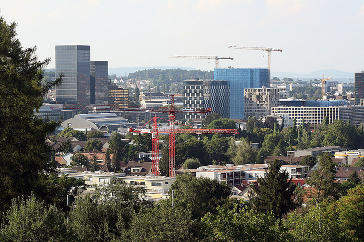 Zurich, Oerlikon, perkotaan, konstruksi situs, konstruksi, Distrik, bangunan
