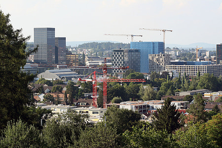Zurich, Oerlikon, urbane, gradilišta, gradnja, četvrti, zgrada