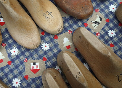 Sepatu, kayu, kaki, bentuk, Shoemaker, Sepatu, kaki