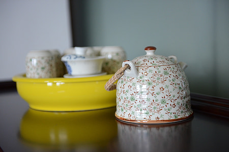 tea set, teapot, tea cup