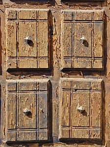 door, wood, metal, nail, wooden door, architecture, former