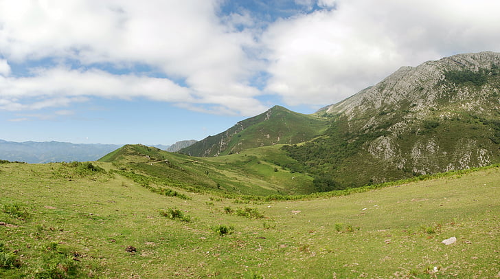 munte, Asturias, peisaj, natura, câmp