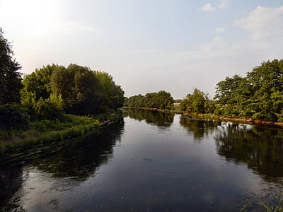 rivier gwda, rivier, water, landschap