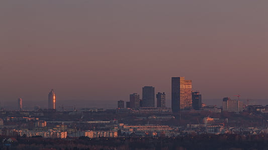 Wien, City, Outlook, hyvä näkyvyys, Morgenrot, rakennus, Sunrise