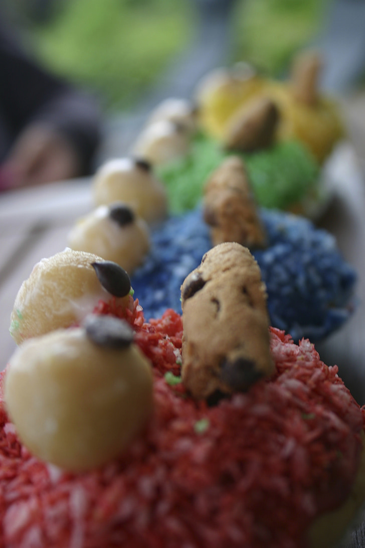 muffins, pgdboss, kleurrijke, Kleur, eten, rood, blauw