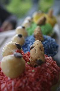 Muffin, pgdboss, színes, szín, enni, piros, kék