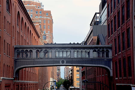 New york city, Crossway, gebouw, hoge lijn, Straat, stedelijke, het platform