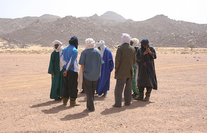 algeria, sahara, tuareg, desert, meeting