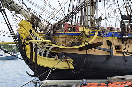 Hermione, barco de vela, Cañón, Fragata, Francés, Francia, de la nave