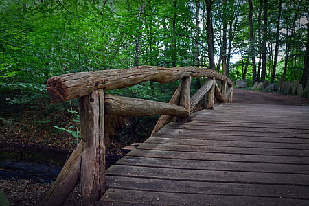 мост, парапет, гора, горски път, дървен материал, уеб, преход