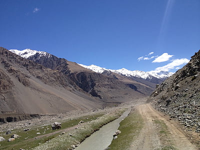 dãy núi, cảnh quan, Pakistan, đường, hunza thung lũng, đi du lịch, sông