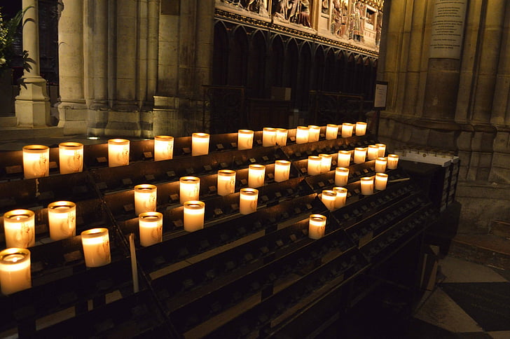 religiöse, Kerze, Frankreich, Religion, Candle-Light, Glühen, Szene