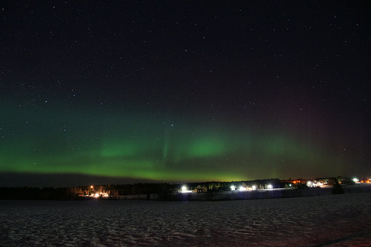 Kuzey ışıkları, İsveç, Lapland, Aurora borealis