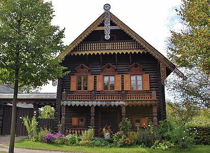 Potsdam, alexandrowka rus colonie, Ruşii case, arhitectura, istoric, fatada de lemn, vacanta