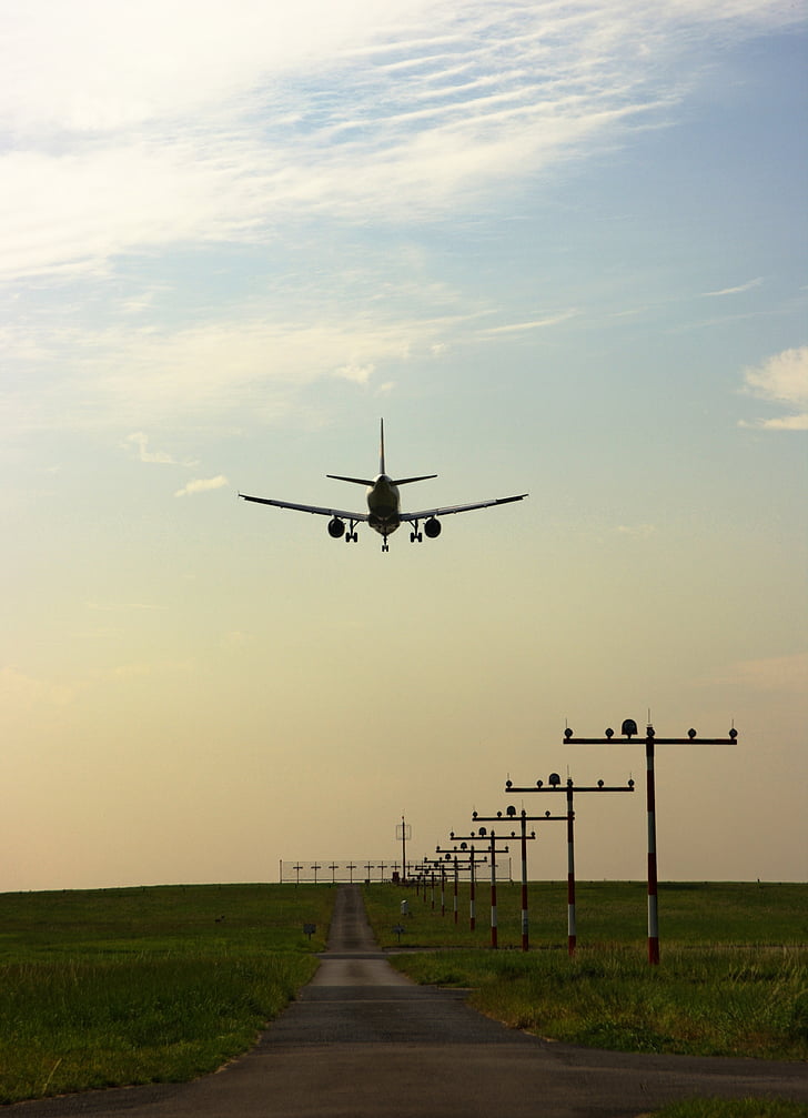 летателни апарати, кацане, летище, лети, пътуване, подход, порт
