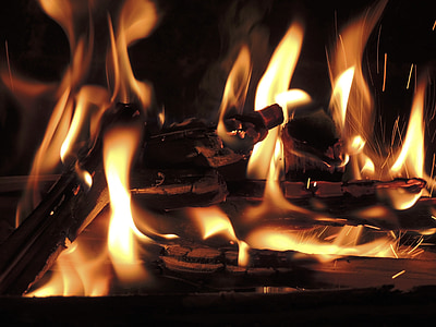 fogata, fuego, llama, caliente, calor, quemar, marca de fábrica