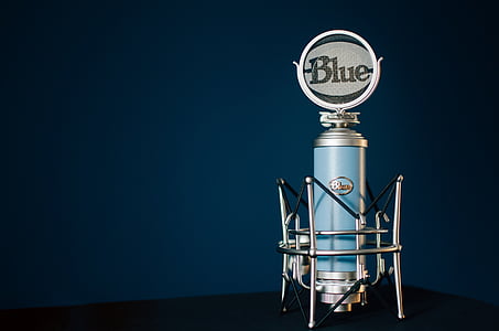 microphone, condenser, blue, recorder, filter, sound, music
