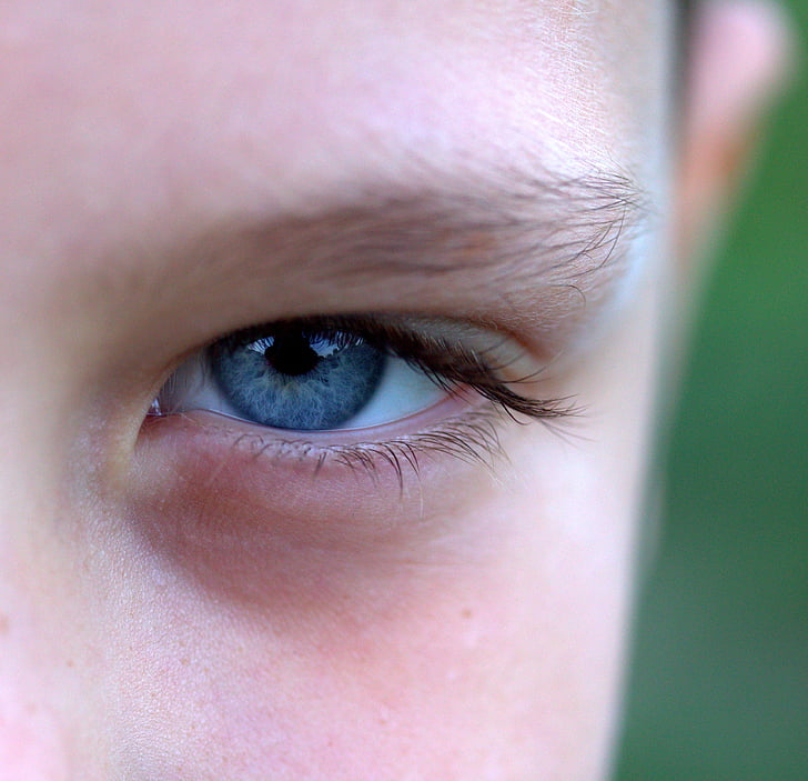 œil, bleu, IRIS, gène, enfant, beauté, oeil humain