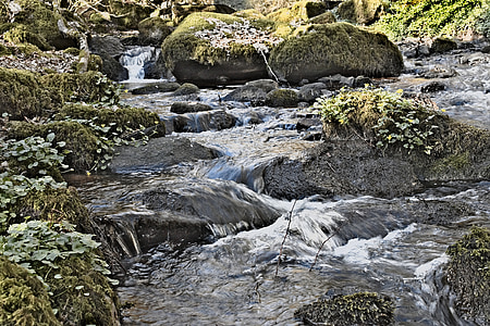 water courses, river, torrent, rocks, current