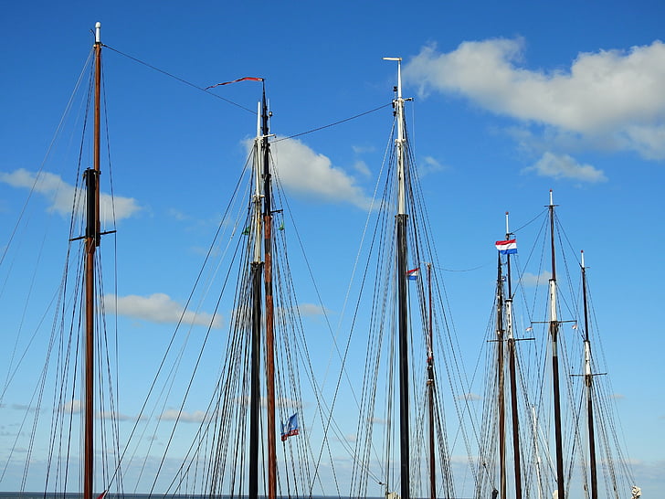 kapal, boot, laut, saluran, Port, Laut Utara, Friesland