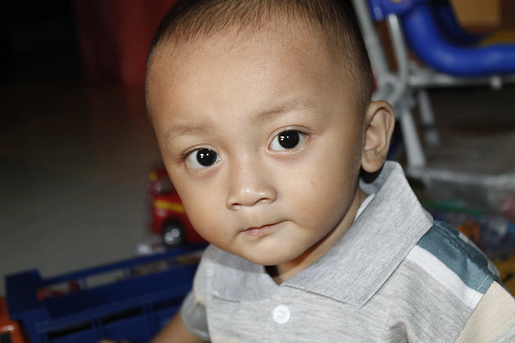 eye, face, child, indonesian, play, joy, man