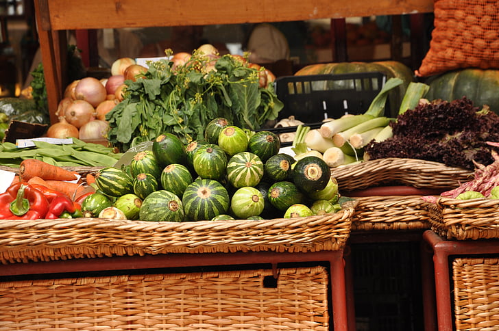 frukt, marknaden, kallade rothmans, sunda matvanor, vattenmelon