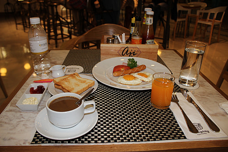 frukost, Gallerian, kaffe, fruktjuice, västra