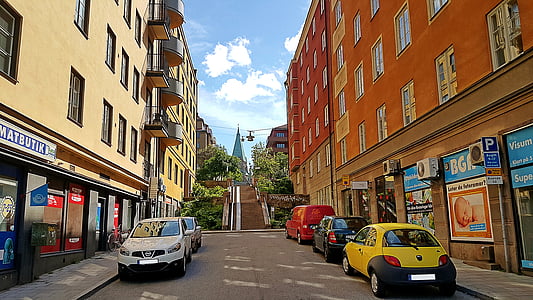 Σουηδία, Στοκχόλμη, σοκάκι, το καλοκαίρι