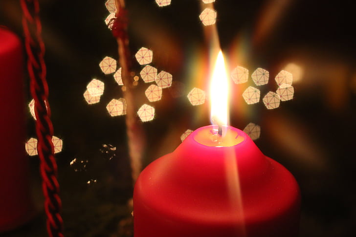 stearinlys, levende lys, Xmas, Bruk, Christmas, dekorasjon, feiring