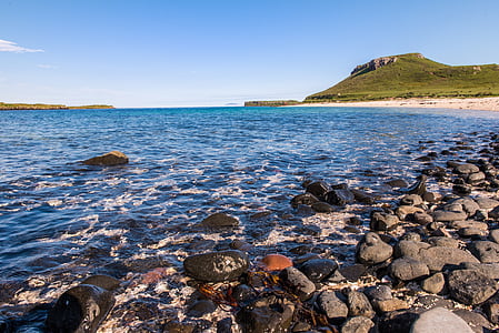 Praia de coral de Skye, Escócia, praia, terras altas, Ilha, Ilha de skye, Skye
