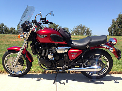 motorcycle, motorbikd, red, vehicle, triumph, legend, 2000
