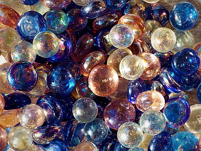 marbles, pebbles, glass, clear, crystal, large group of objects, luxury