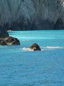 sea, turquoise, stones, limestone rocks