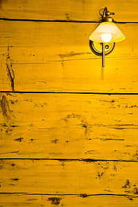Lampada di ricambio, parete, luce, legno, tavole, crudo, stato d'animo