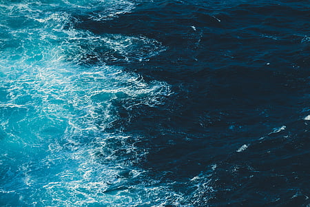 bangos, mėlyna, vandens, vandenyno, jūra, paplūdimys, atostogų