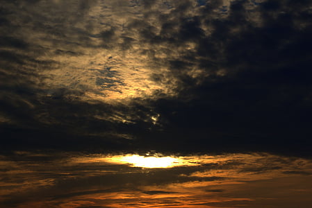 Sunrise, Sun, Morgenrot, mieliala, taivas, taivas, pilvet