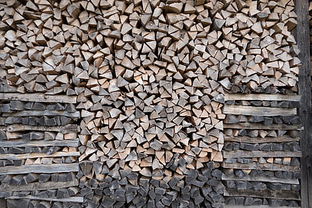 kayu, tumpukan, kayu bakar, holzstapel, ditumpuk, tumpukan kayu, log