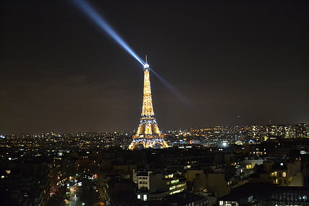 Eiffeltårnet, Paris, Frankrike, arkitektur, landemerke, Europa, reise