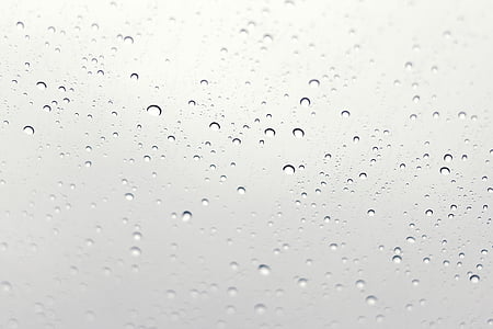vidre, l'aigua, gotes, gotes de pluja, plovent, mullat, gris
