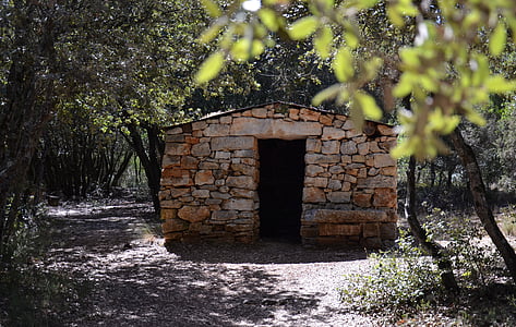 Hut, cabane de Pierre, maison en pierre, refuge de montagne, Page d’accueil, France, sentier