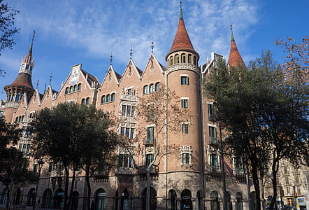 Barcelona, Španielsko, Architektúra, Európa, Cestovanie, cestovný ruch, budova