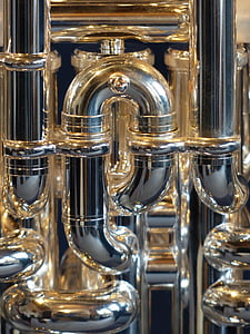 euphonium, Brass instruments, instruments, lapa, mūzika, taure, spīdēt
