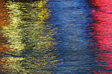 Seattle, bờ sông, tóm tắt, đầy màu sắc, Elliott bay, phản ánh