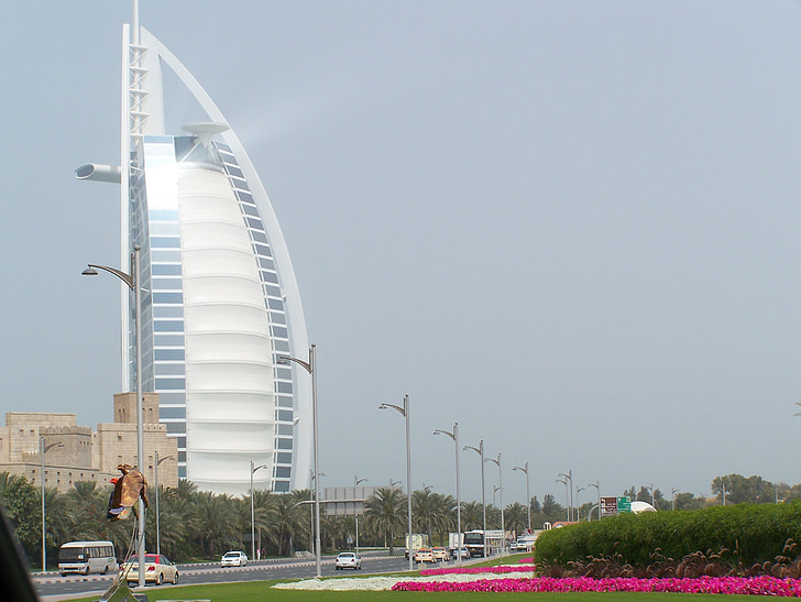 Burj Al Arab, Dubaj, żagiel, Arabskie, Drapacz chmur, luksusowe