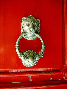lion, dies, knocker, malta, door Knocker, architecture, door