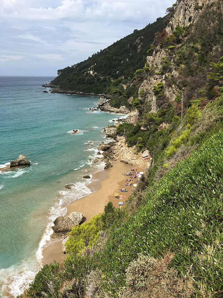 falaise, eau, vacances, mer, Rock, nature, Grèce