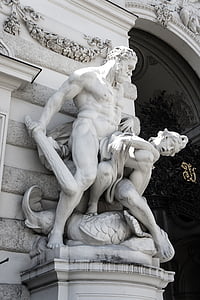 sculpture, Goliath, barok, Vienne, Autriche, monument, Tourisme