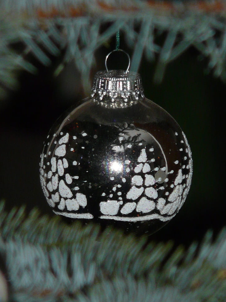 bollen, Christmas Ornament, julgranskulor, weihnachtsbaumschmuck, Silver, jul, beror