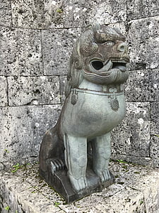 ídolo de entrada portão japonês, ídolo de entrada, ídolo do leão